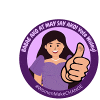 Womenmakechange Iwd Sticker - Womenmakechange Iwd Agendangkababaihan Stickers