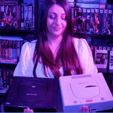 Showing Off Lady Decade GIF - Showing Off Lady Decade Retro Gaming GIFs