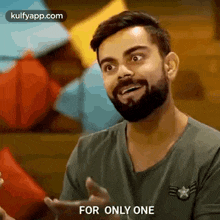 For Only One.Gif GIF - For Only One Virat Kohli Reaction GIFs