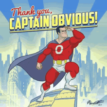 captain obvious pose thank you