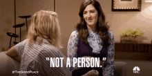 D Arcy Carden Janet GIF - D Arcy Carden Janet Not A Person GIFs