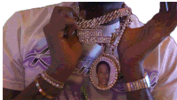 Bling Bling Meek Mill Sticker - Bling Bling Meek Mill Look At My Necklace Stickers