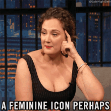 A Feminine Icon Perhaps Jacqueline Novak GIF - A Feminine Icon Perhaps Jacqueline Novak Late Night With Seth Meyers GIFs