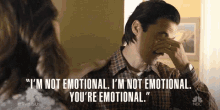 "I Am Not Emotional." "You'Re Emotional." GIF - Mandy Moore Jack Pearson Milo Ventimiglia GIFs