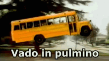 Pulmino Scuolabus Vado In Pulmino Volare Mezzo Di Trasporto GIF - Minubus School Bus Fly GIFs