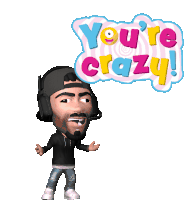 Youre Crazy Mojichat Sticker - Youre Crazy Mojichat Maniacal Laughter Stickers