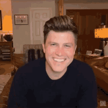 Laughing Colin Jost GIF - Laughing Colin Jost Saturday Night Live GIFs