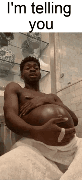 Lil Nas X Pregnant GIF - Lil Nas X Pregnant Light Coke GIFs
