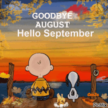 Goodbye August Hello September Charlie Brown GIF - Goodbye August Hello September September Charlie Brown GIFs