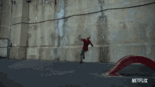 parkour jump tricks jump off wall ninja