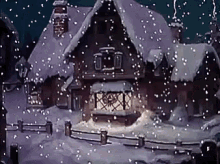 merry christmas snow cabin