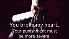 Bane Heart Broken GIF - Bane Heart Broken Punishment GIFs