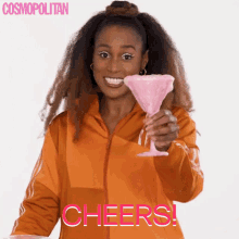 Cheers Issa Rae GIF - Cheers Issa Rae Cosmopolitan GIFs