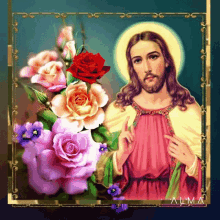 bendiciones jesus christ lord flowers