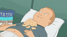 king of the hill bobby hill tasty potata chips sit ups exercise