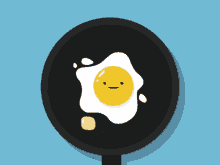 fried egg pan egg sunny side up smile