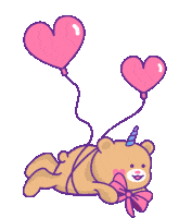 Kawaii Bear Sticker - Kawaii Bear Balloon Stickers