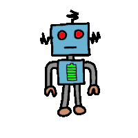 Robot Bow Sticker - Robot Bow Nodding Nod Stickers