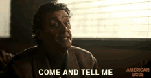 Come And Tell Me Mr Wednesday GIF - Come And Tell Me Mr Wednesday Ian Mcshane GIFs