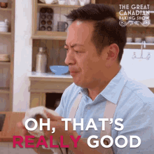 Oh Thats Really Good Vincent GIF - Oh Thats Really Good Vincent The Great Canadian Baking Show GIFs