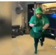 running man green viking dance