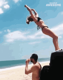 Backflip People Are Awesome GIF - Backflip People Are Awesome Jump Off Rock GIFs