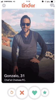 swiping down gonzalo tinder tinder profile checking out