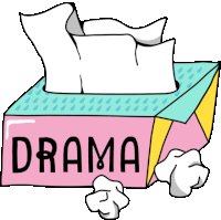 Tissue Box Labeled Drama Sticker - Say What You Mean Tissue Google Stickers