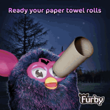 furby furby comet comet paper towel roll toilet roll
