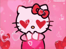Hello Kitty Heart Eyes GIF - Hello Kitty Heart Eyes Hearts GIFs