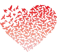 Birds Of Love Heart Sticker - Birds Of Love Heart Joypixels Stickers