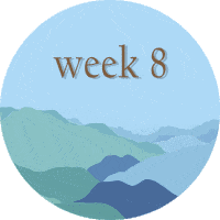 Week8 Week Eight Sticker - Week8 Week Eight Mountains Stickers
