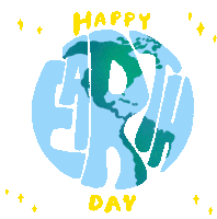 Happy Earth Day Rotating Earth Sticker - Happy Earth Day Earth Day Happy Earth Stickers