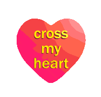 Heart Cross My Heart Sticker - Heart Cross My Heart Love Stickers