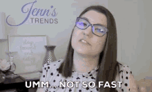 Jenn Herman Not Funny GIF - Jenn Herman Not Funny Not Too Fast GIFs