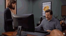 Computer Throw GIF - Computer Throw Ron Swanson GIFs