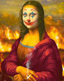 Joker Mona Lisa GIF - Joker Mona Lisa This Is Fine GIFs