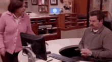 Ron Swanson Spin Ignore GIF - Ignored GIFs