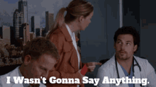 Greys Anatomy Andrew Deluca GIF - Greys Anatomy Andrew Deluca I Wasnt Gonna Say Anything GIFs