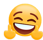 Middle Finger Emoji Sticker - Middle Finger Emoji Smile Stickers