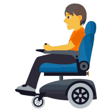 person in motorized wheelchair people joypixels person with disability pwd