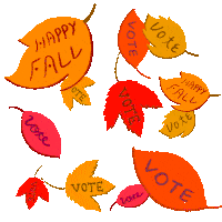 Happy Fall Vote Sticker - Happy Fall Vote November Stickers