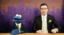John And The Cookie Monster - Last Week Tonight GIF - Last Week Tonight Cookie Monster Sesame Street GIFs