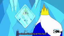 When You Start To Want A Change GIF - Adventure Time Ice King Im Tired Of Looking At This Face GIFs