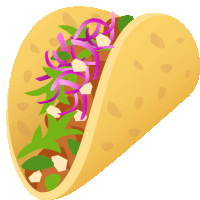 Taco Food Sticker - Taco Food Joypixels Stickers