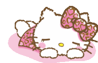 Sleepy Hello Sticker - Sleepy Hello Kitty Stickers