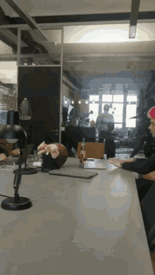 Office Pink Hair GIF - Office Pink Hair Colleagues GIFs