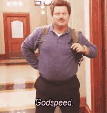 goodluck godspeed ronswanson parksandrec nickofferman goodluck godspeed ronswanson parksandrec nickofferman