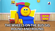 The Wheels On The Bus Go Round And Round GIF - The Wheels On The Bus Go Round And Round Song GIFs