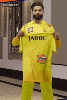 Jaddu With New Jersey.Gif GIF - Jaddu With New Jersey Cricket Sports GIFs